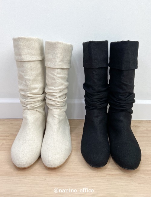 Basic Linen Boots (2color)