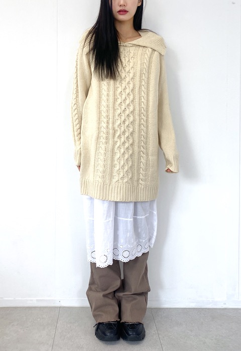 cape long knit [be]